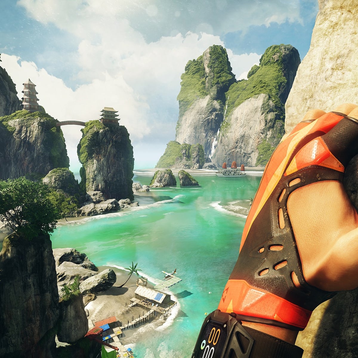 VR tropical fitness challenge