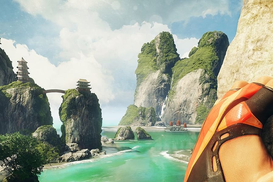 VR tropical fitness challenge