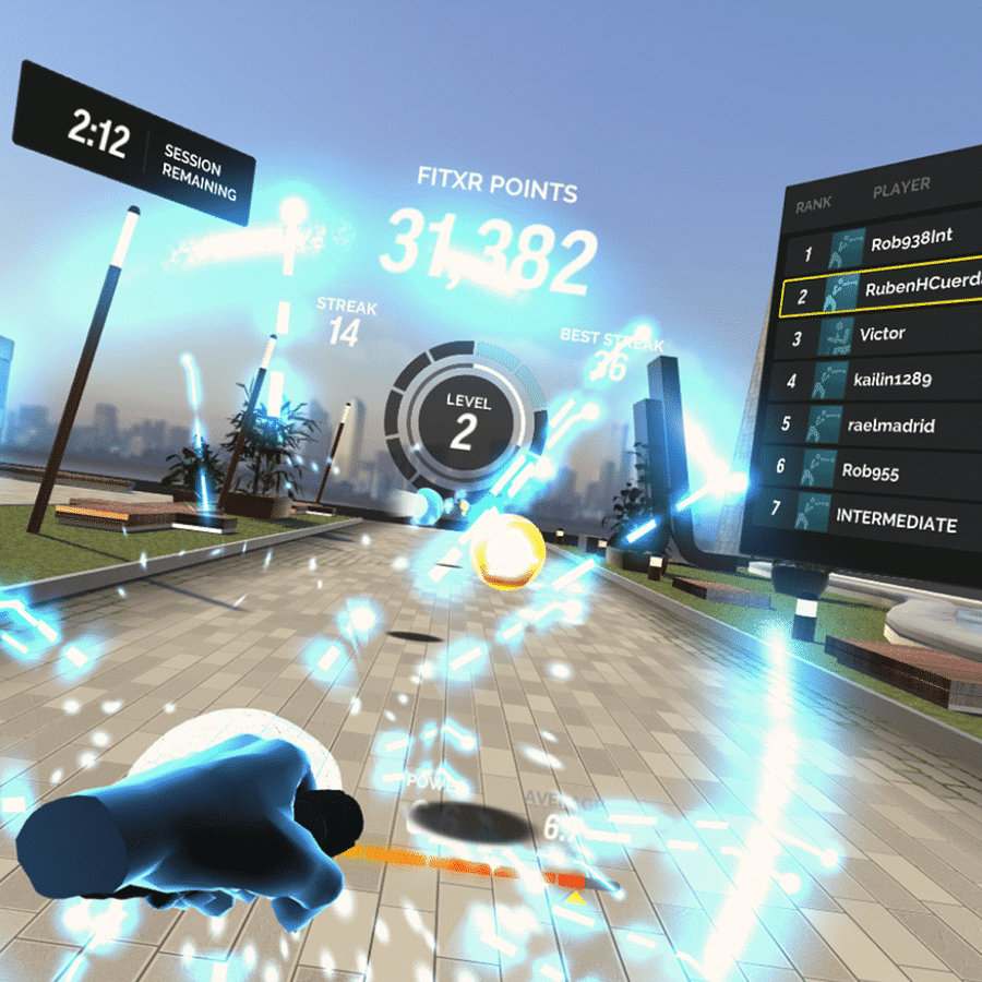 Screenshot of the third VR fitness app featured in the article