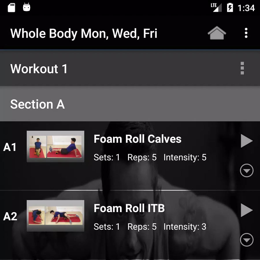 Screenshot of the second VR fitness app featured in the article