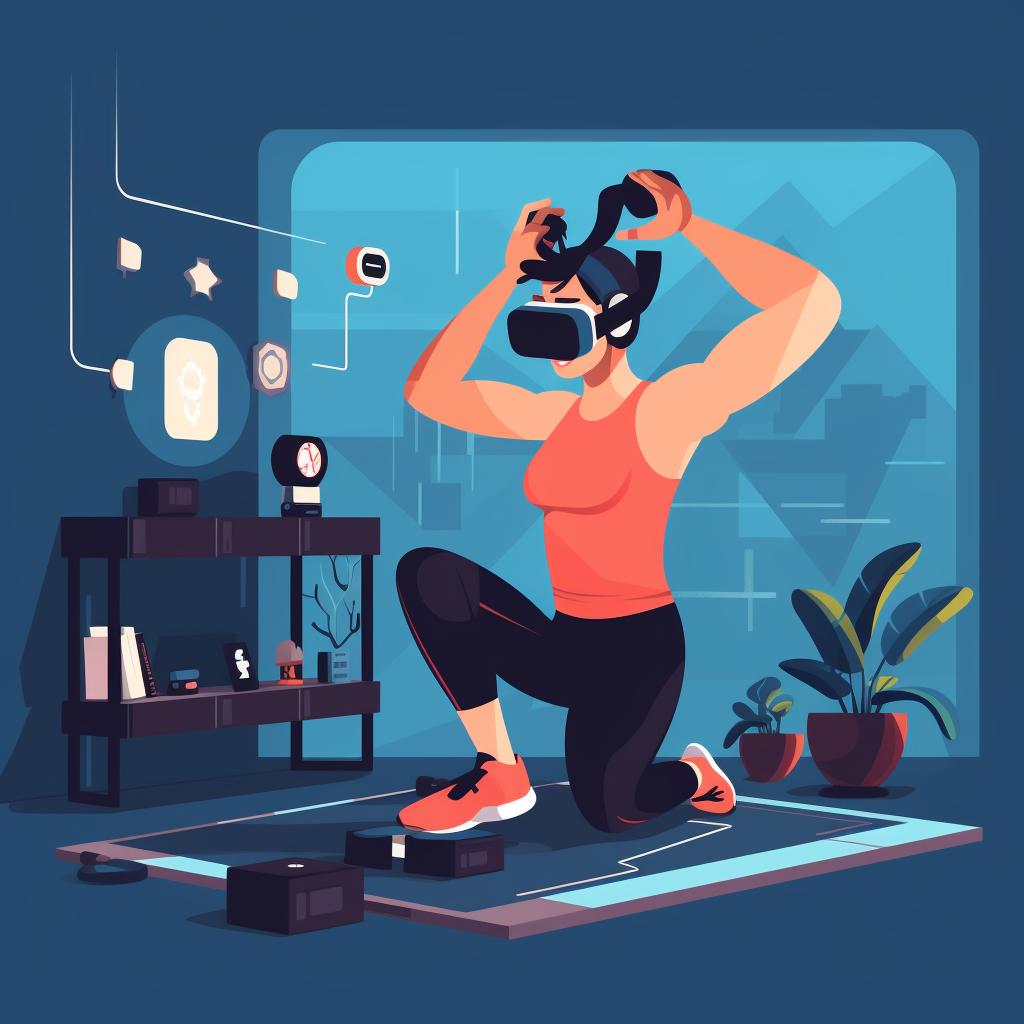 A person planning their workout routine with VR sessions included