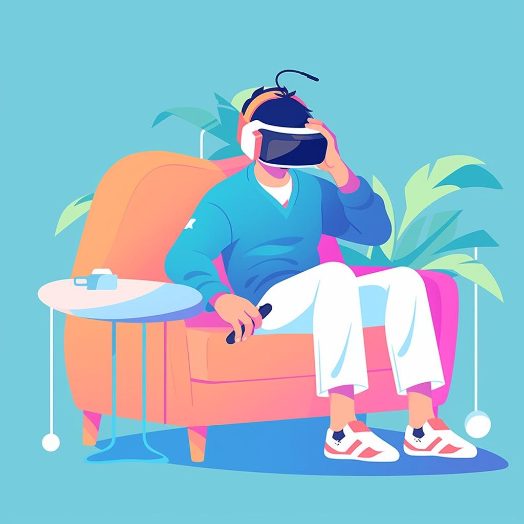 A person relaxing after a VR workout