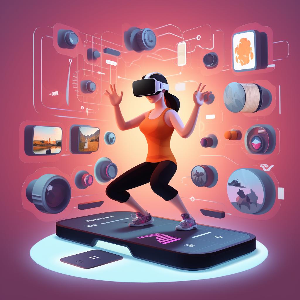 A screen showcasing different VR fitness apps
