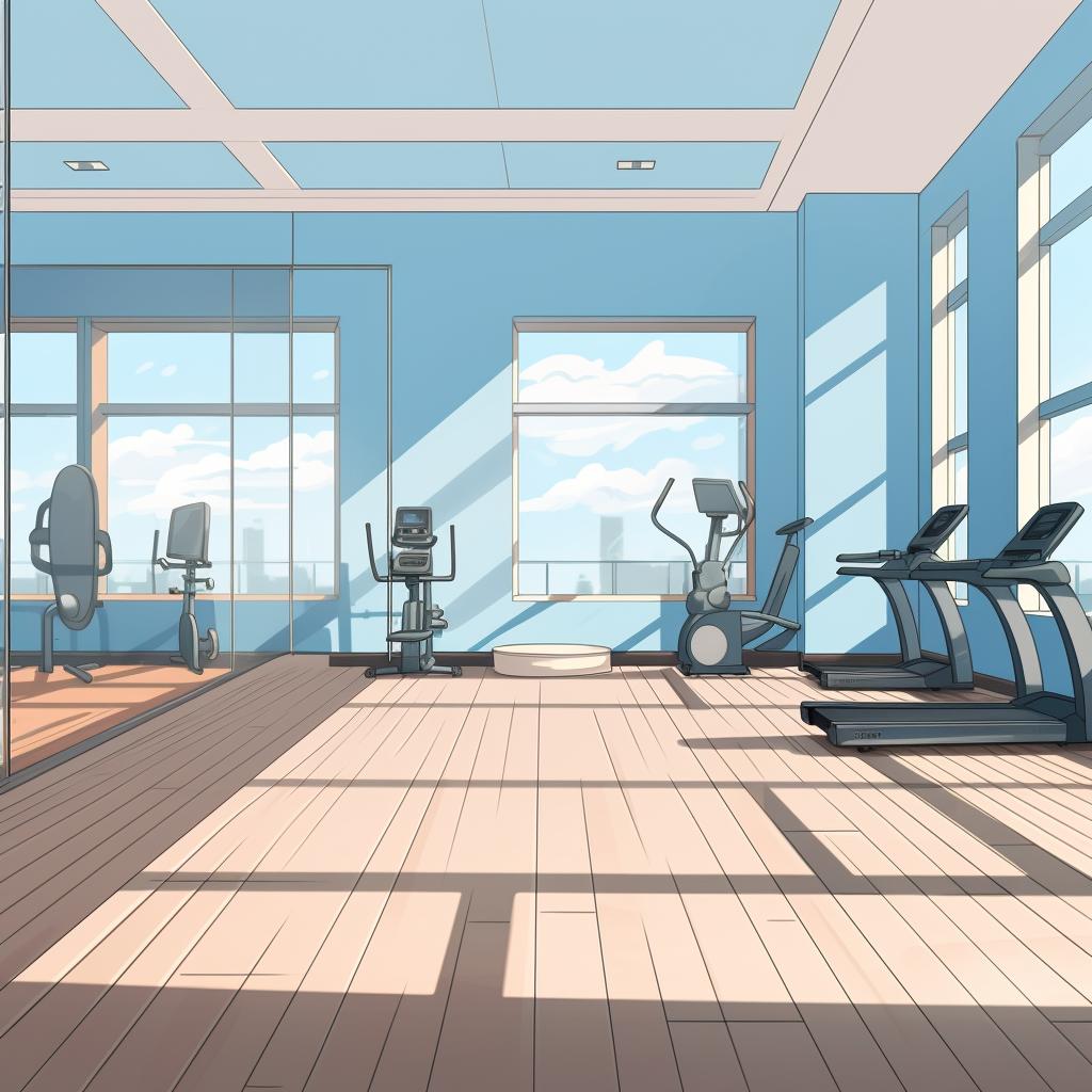 A clear, spacious room set up for VR fitness